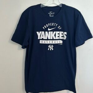 Nike New York Yankees Navy Blue MLB Baseball T-Shirt Sz Small Unisex